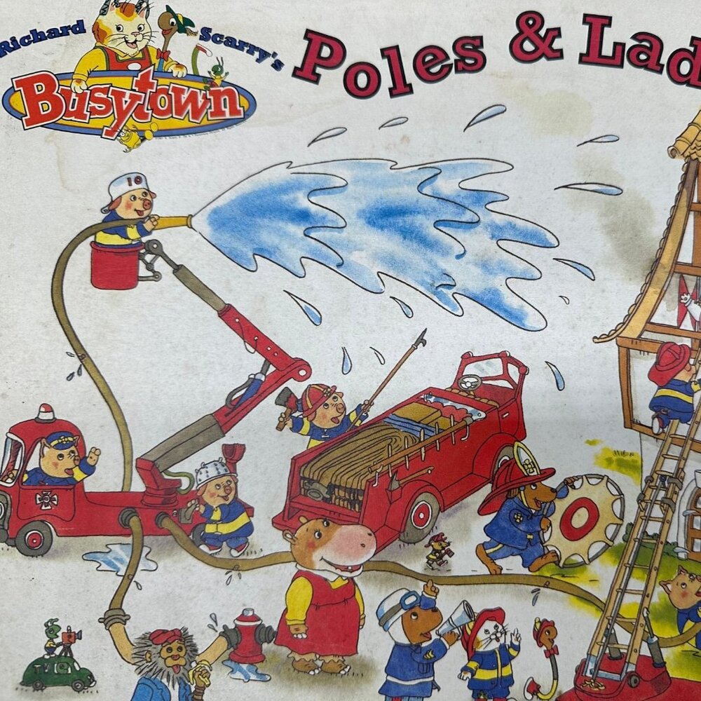 Vintage Richard Scarrys Busytown Poles and Ladders Game Ravensburger 1999 Y2K - Picture 4 of 10